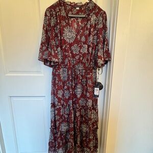 Tommy Hilfiger Printed Tiered Fit & Flare Dress Size 10